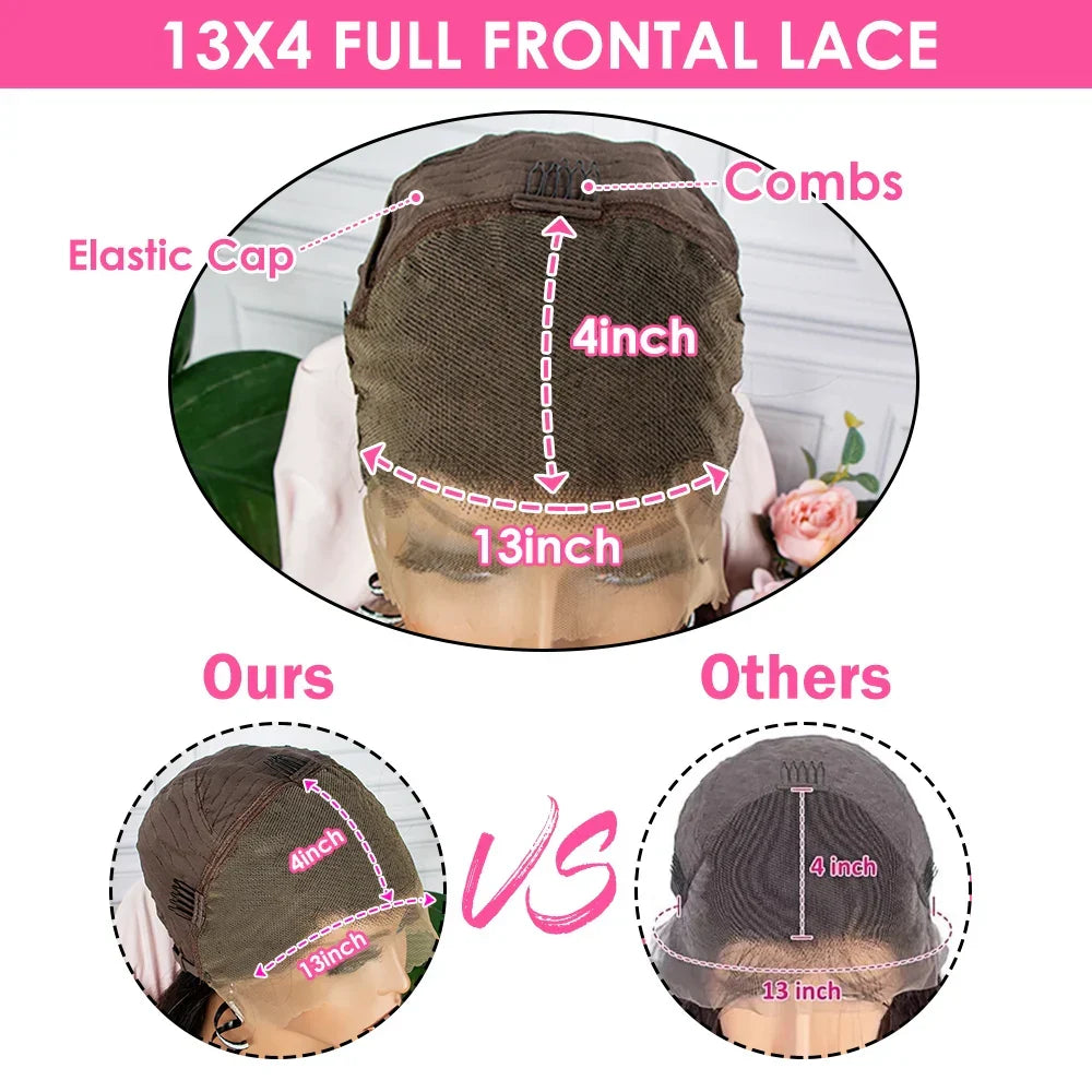 26 28in T1B/4 350% Density 13x4 Lace Front Yaki Straight Human Hair Wigs Kinky Straight Brazilian Remy Hair Wig For Black Women
