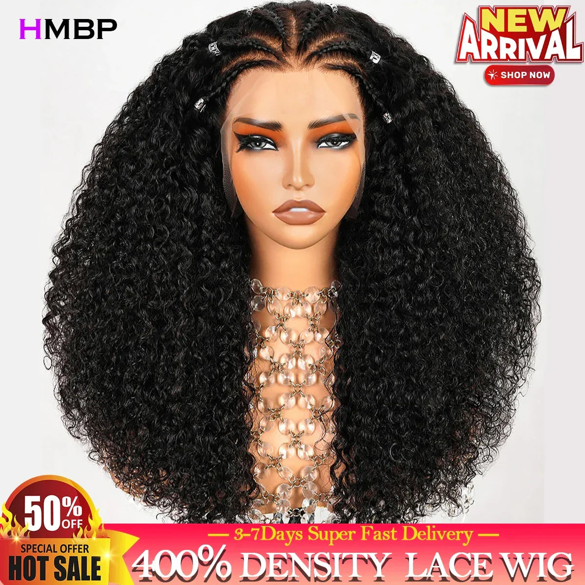 Pre Braided Glueless Wig Human Hair 13x6 HD Lace Frontal Wig Wear Go 400 Density Kinky Curly 9x6 Hd Transparent Preplucked Wigs