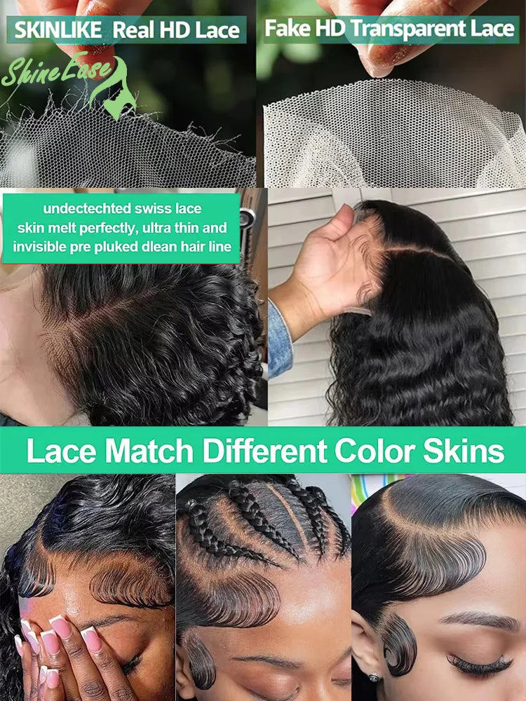 Curly 13x6 HD Lace Front Human Hair Wigs Pre Plucked 38 Inch Real Human Hair 13x4 Deep Wave Lace Frontal Wig Glueless Brazilian
